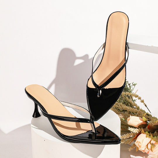 Damen schicke High Heel Flip-Flops EB