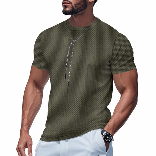 Herren Atmungsaktives Kurzarm-T-Shirt mit stylischem Reißverschluss EB