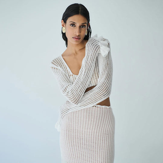 Damen elegantes und durchscheinendes Strandset EB