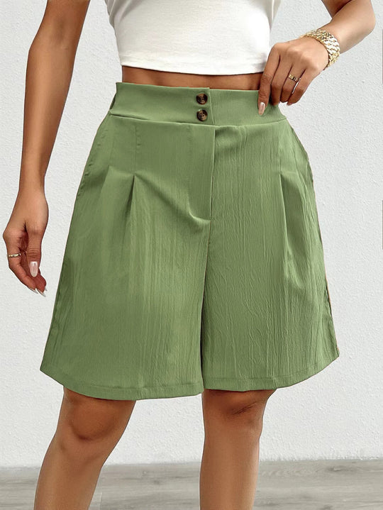 Damen Modische Shorts mit eleganter Knopfleiste EB
