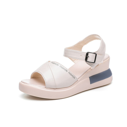 Damen Wedge-Sandalen mit verstellbarem Riemen und anatomischem Fußbett EB