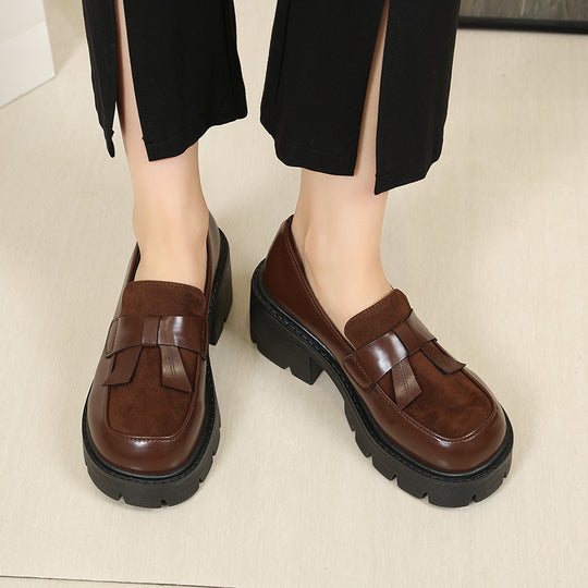 Damen Mokassins mit modischem Schnallen-Design und robuster Laufsohle EB