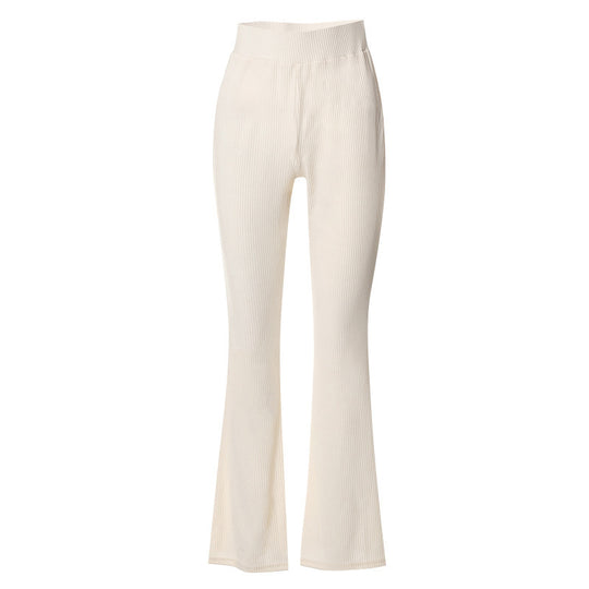 Damen Flared Hose aus Rippstrick EB