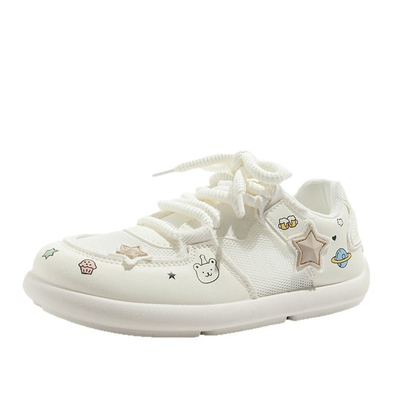 Damen Sneakers mit verspieltem Cartoon-Design und atmungsaktiver Oberfläche EB