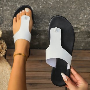 Damen moderne Zehentrenner-Sandalen mit komfortabeler Fußbettung EB
