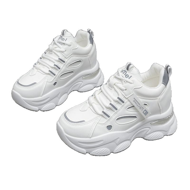 Damen Sportliche Chunky Sneakers mit atmungsaktiver Obermaterialkombination EB