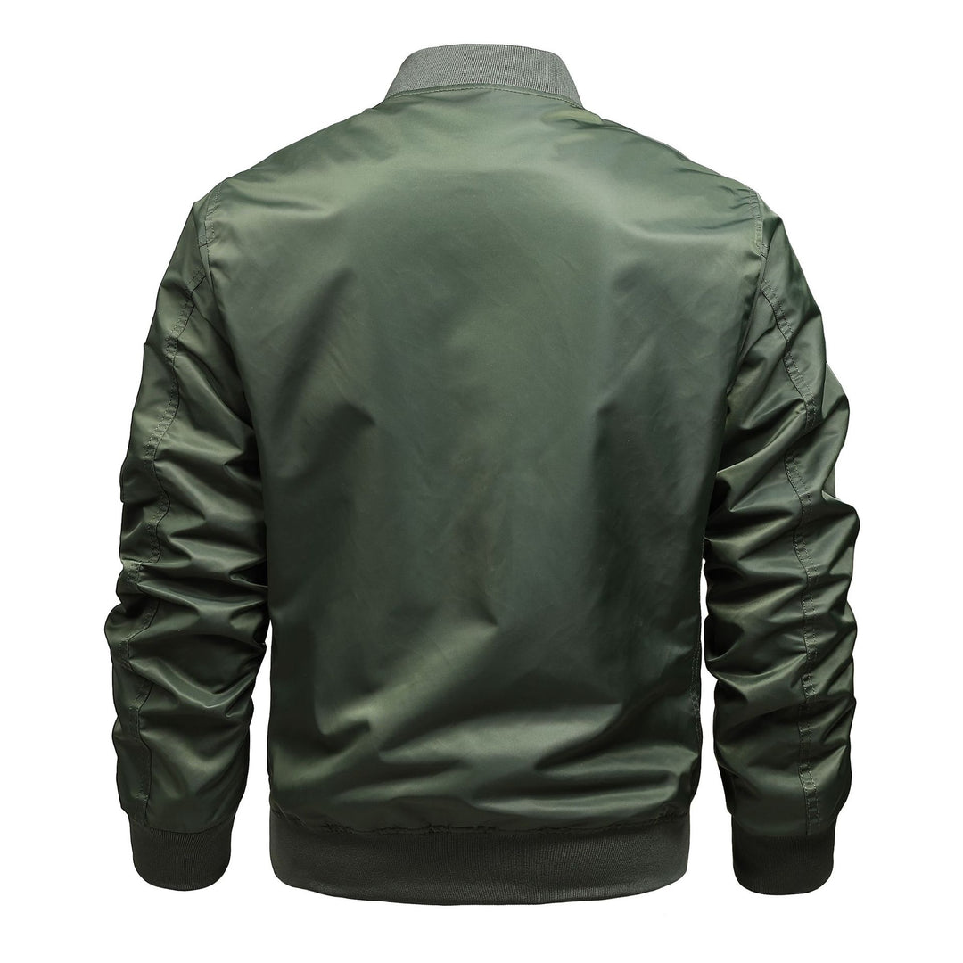 Herren Bomberjacke im MA-1 Stil mit Ärmel-Utilitytasche und kontrastierendem Futter EB