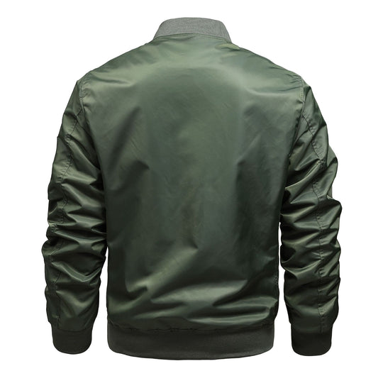 Herren Bomberjacke im MA-1 Stil mit Ärmel-Utilitytasche und kontrastierendem Futter EB