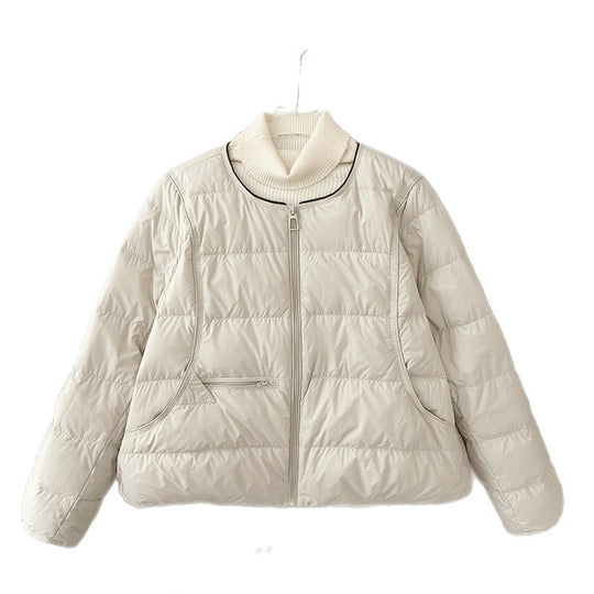 Damen Bequeme gesteppte Freizeitjacke mit hochschließendem Kragen und seitlichen Taschen EB