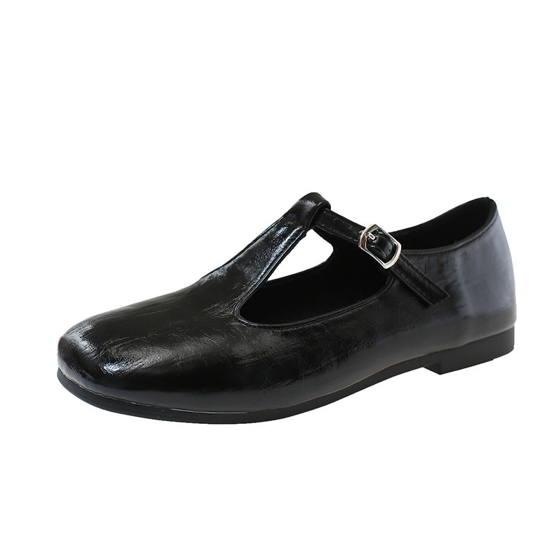 Damen Ballerina-Schuhe mit praktischem Schnallenverschluss und bequemer Innensohle EB