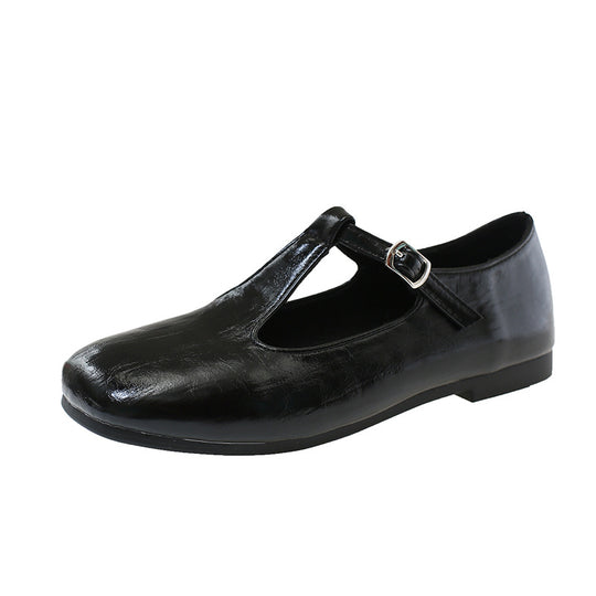 Damen Ballerina-Schuhe mit praktischem Schnallenverschluss und bequemer Innensohle EB