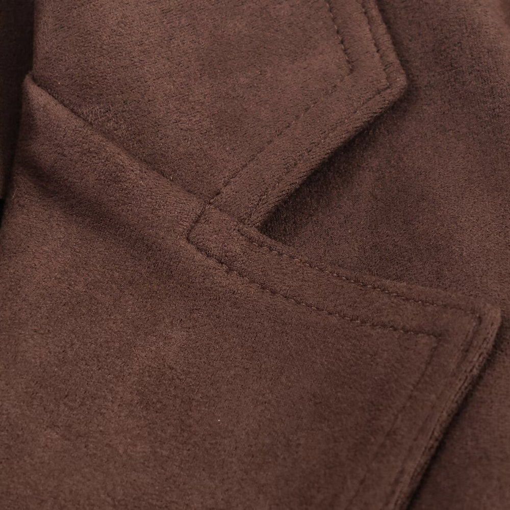 Damen Kunstlederblazerjacke mit tailliertem Schnitt und großem Gürtel EB