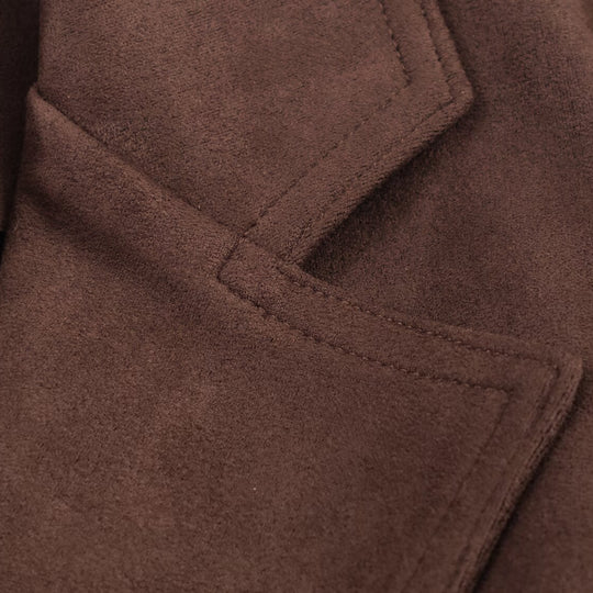 Damen Kunstlederblazerjacke mit tailliertem Schnitt und großem Gürtel EB