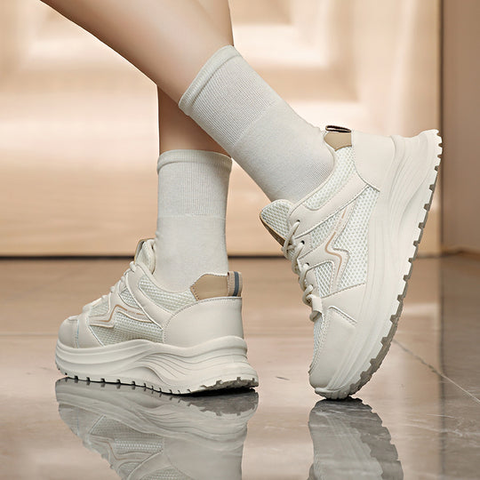 Damen Sportliche Sneakers mit atmungsaktiver Mesh-Oberfläche und dämpfender Laufsohle EB