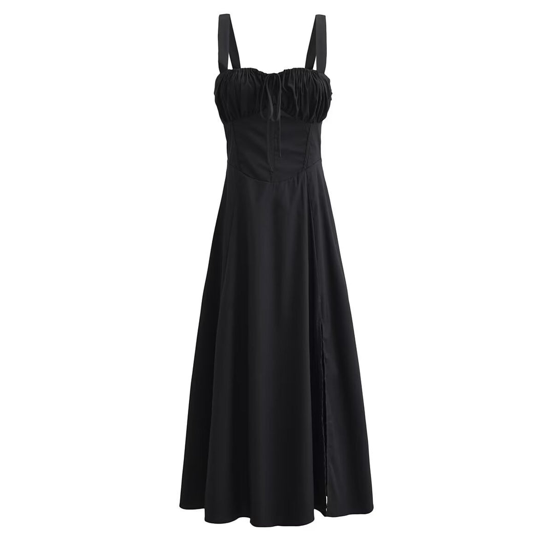 Damen Maxikleid mit gerafftem Oberteil EB