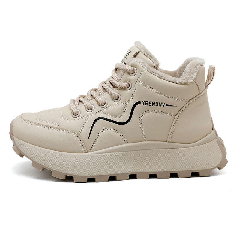 Damen hochgeschnittene Sneakers mit warmem Innenfutter und rutschfester Sohle EB