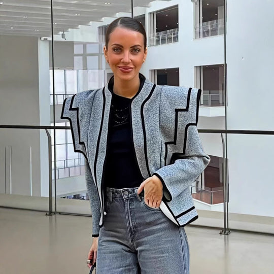 Damen Modische Jacke mit auffälligem Design EB