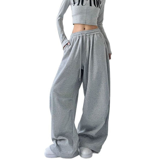 Damen nan weite Jogginghose mit extra weitem Bein und Kordelzugbund aus French Terry EB