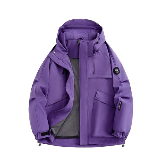 Herren multifunktionale Outdoor-Jacke mit verstellbarer Kapuze EB