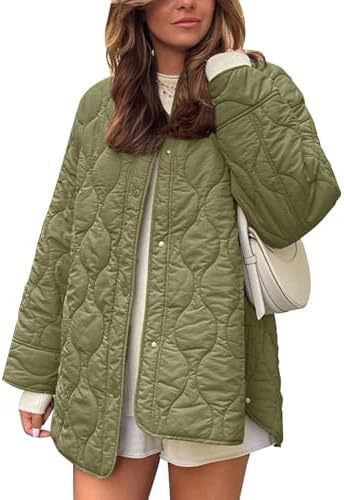 Damen Lässige Steppjacke mit praktischen Taschen und lässigem Schnitt EB