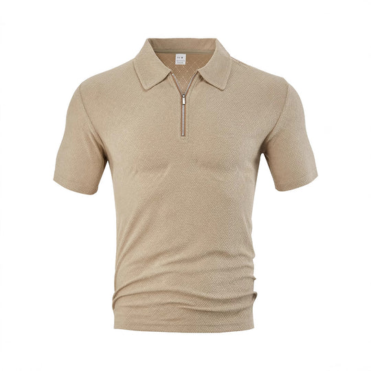 Herren Polo-Shirt mit elegantem Reißverschluss und strukturiertem Design EB