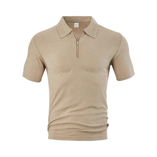 Herren Polo-Shirt mit elegantem Reißverschluss und strukturiertem Design EB