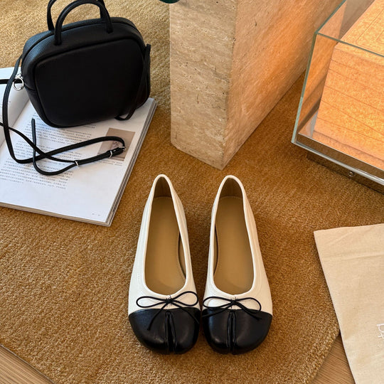 Damen Modische Ballerinas mit eleganter Schleife EB