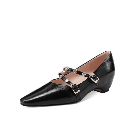 Damen elegante Slingback-Pumps mit funkelndem Riemen EB