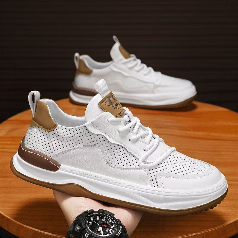 Damen Atmungsaktive Sport-Sneaker mit Leder- und Mesh-Elementen EB