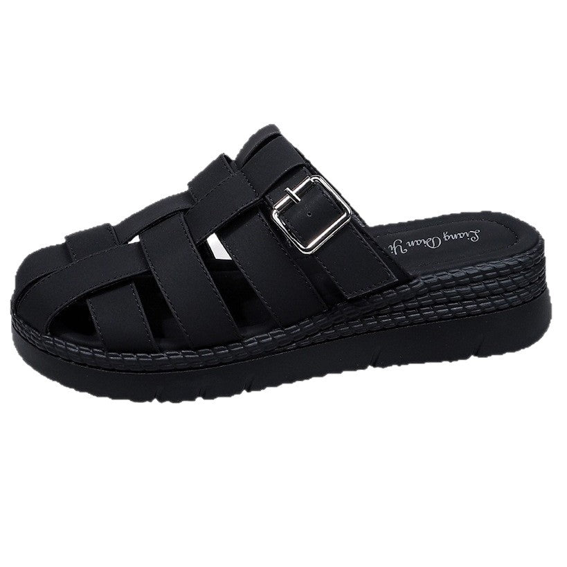Damen Komfortable Schlüpfsandalen mit verstellbarem Riemen und ergonomischem Fußbett EB