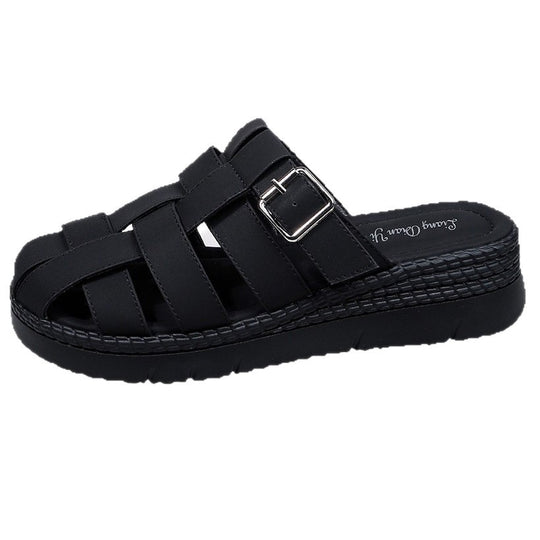 Damen Komfortable Schlüpfsandalen mit verstellbarem Riemen und ergonomischem Fußbett EB