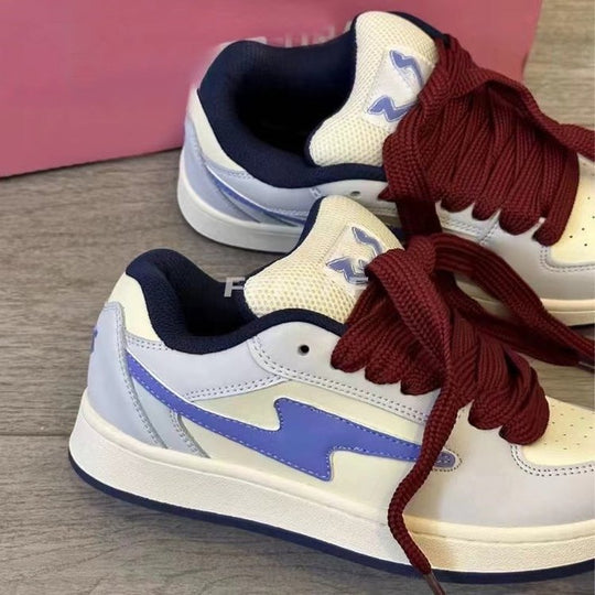 Damen Sneakers mit elastischen Schnürsenkeln und atmungsaktivem Mesh-EB