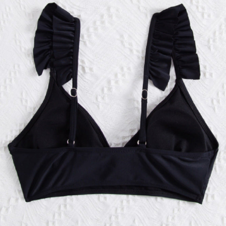 Damen Triangel-Bikinioberteil mit voluminösen Rüschendetails EB