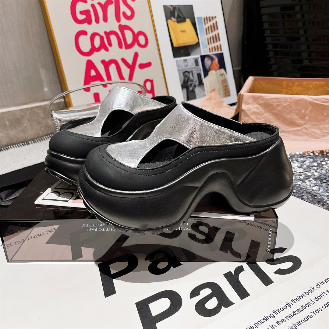 Damen modische Clogs mit konturierter Sohle EB