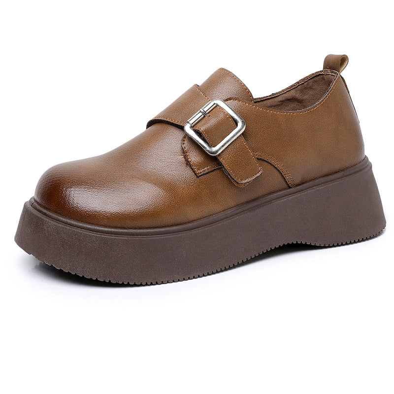 Damen Modische Schnürschuhe mit trendiger Schnallen-Optik EB