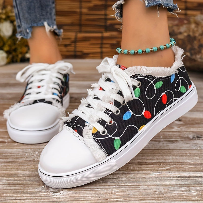 Damen Freizeitschuhe mit verspieltem Motiv und gemütlicher Fleece-Innensohle EB