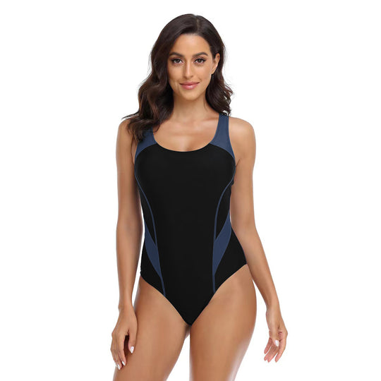 Damen Sportlicher Einteiler Badeanzug mit ergonomischem Schnitt EB