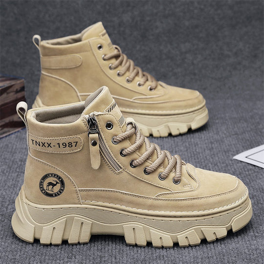 Damen Modische High-Top Stiefel mit robustem Profil und innovativem Verschlusssystem EB