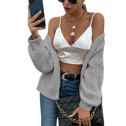 Damen Grober Strickcardigan mit lässigem Schnitt EB
