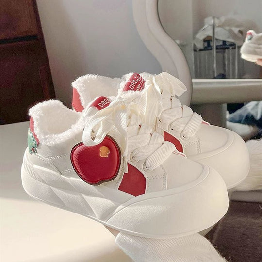 Damen Sneakers mit kuscheligem Innenfutter und modischer Schnalle EB