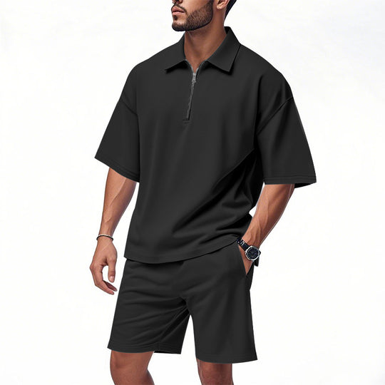 Herren lässiges Sport-Set mit kurzem Oberteil und praktischen Shorts EB