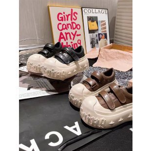 Damen Sportliche Veloursleder Sneaker mit verstellbarem Klettverschluss EB