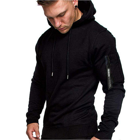 Herren sportlicher Hoodie mit seitlichem Reißverschluss EB