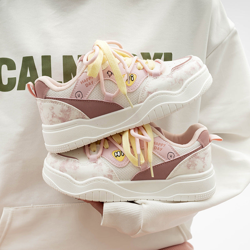 Damen Modische Sneakers mit einzigartigen Grafikelementen und flexibler Sohle EB