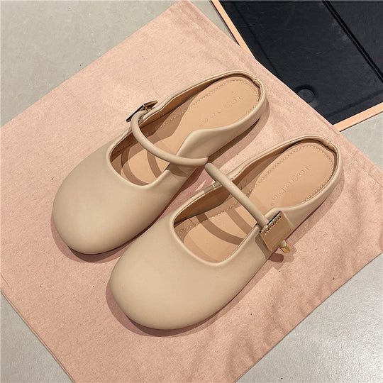 Damen Ballerinas mit modischem Riemchen und gepolsterter Innensohle EB