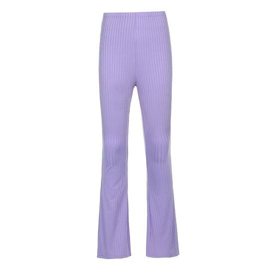 Damen Hoch geschnittene Rippenhose EB
