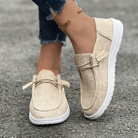 Damen Slip-On Sneakers mit elastischem Riemen EB