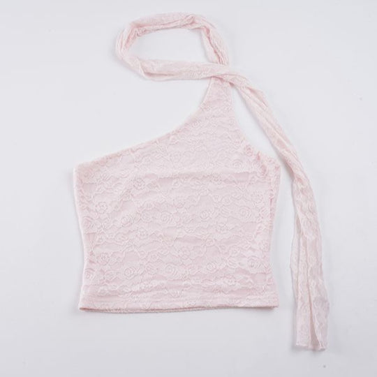 Damen asymmetrisches Top mit schickem Halsteil EB