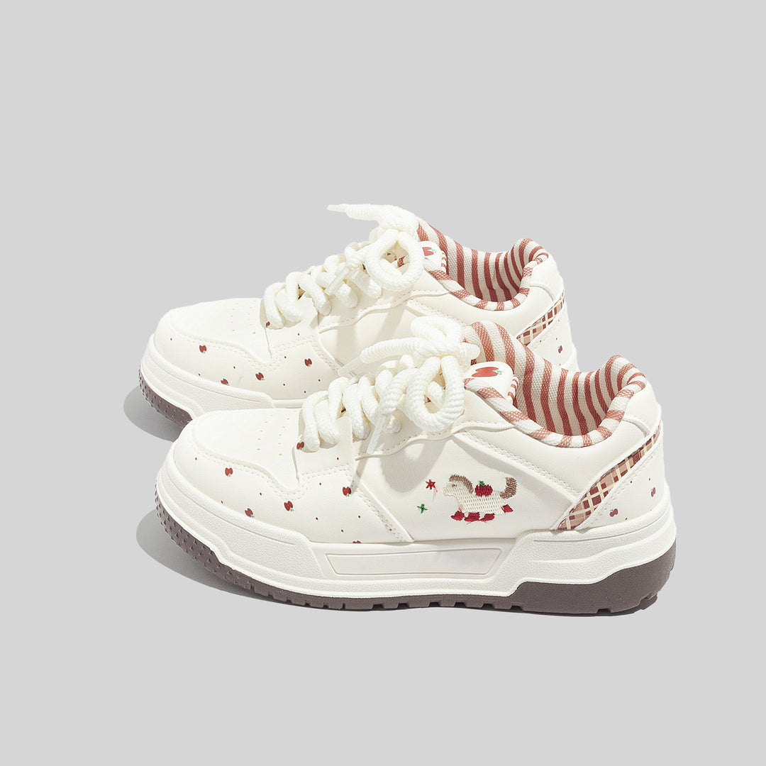 Damen Verspielte Sneaker mit fröhlichem Gingerbread-Motiv und gepolsterter Sohle EB