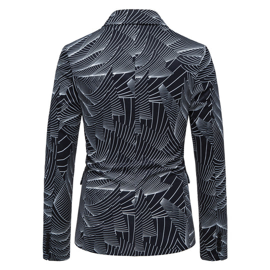 Damen modischer Blazer mit floralem Motiv EB